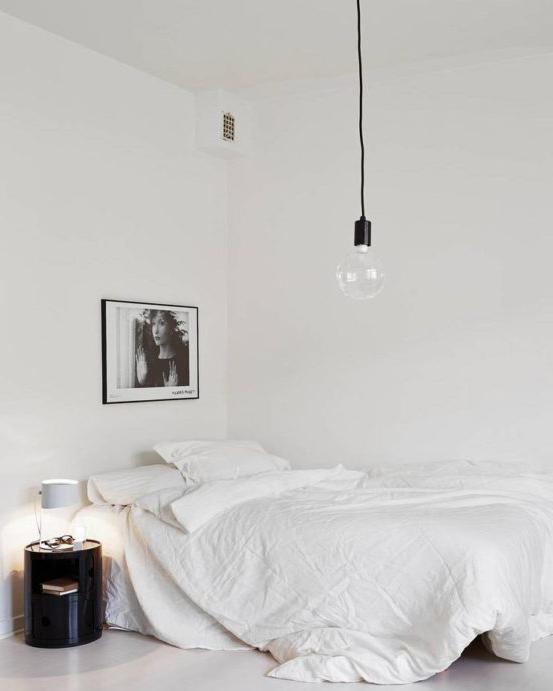 Design camera da letto in bianco