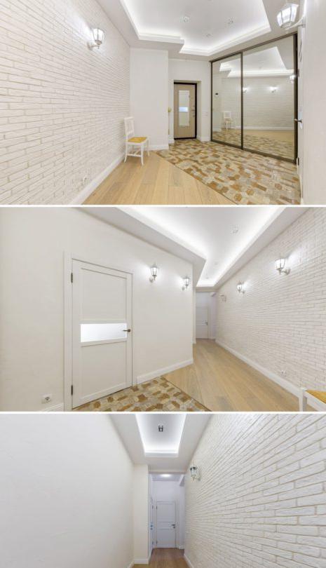 Design elegante del corridoio dell'appartamento in colori vivaci #interni