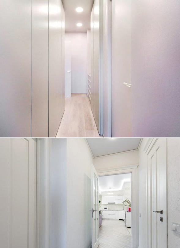 Design del corridoio nell'appartamento in colore bianco #interior #design