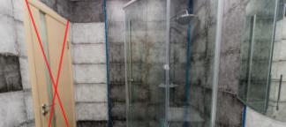 Piastrelle in stile loft in bagno