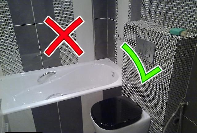 Errore nella disposizione delle piastrelle nel bagno in Krusciov # riparazione # bagno
