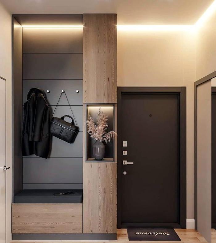 Design alla moda del corridoio in stile moderno