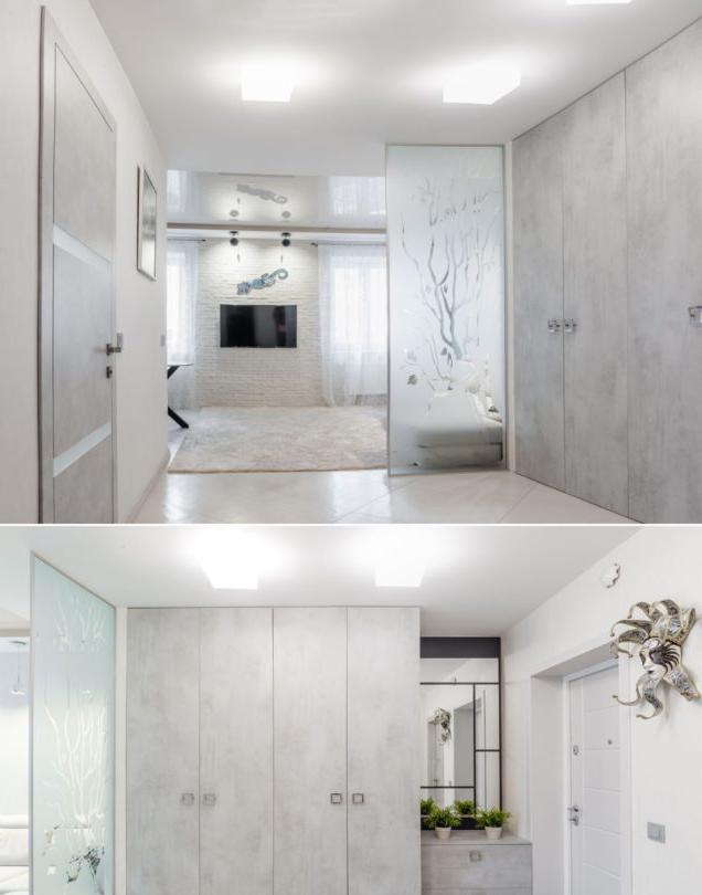 Foto reale del corridoio di design moderno nell'appartamento #interiore