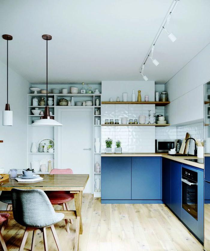 Design moderno in stile scandinavo in blu