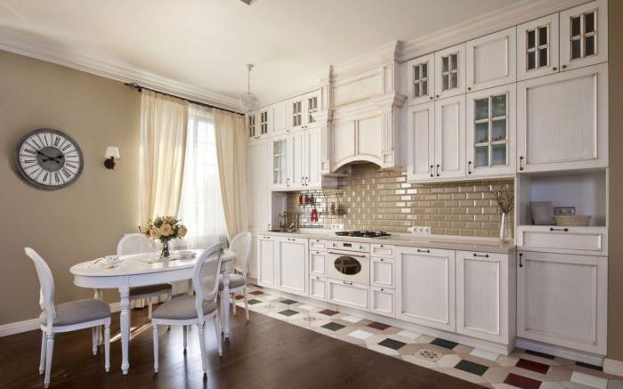 design cucina soggiorno in stile classico